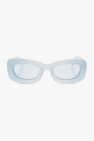 rectangle-frame sunglasses Blau
