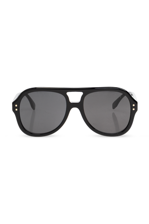 Gafas de sol de Fendi de gran tamaño de estilo aviador con acabado
negro