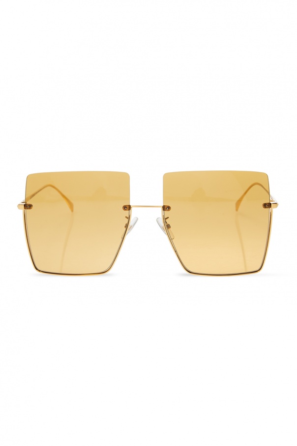 Fendi x Akoni round frame tinted sunglasses