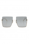 Fendi AJ Morgan square sunglasses in matte silver