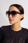 Fendi Printed Square Frame Clear Sunglasses