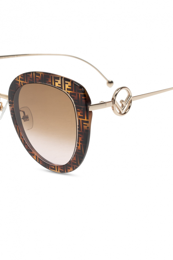 Fendi White Circle Lens Sunglasses