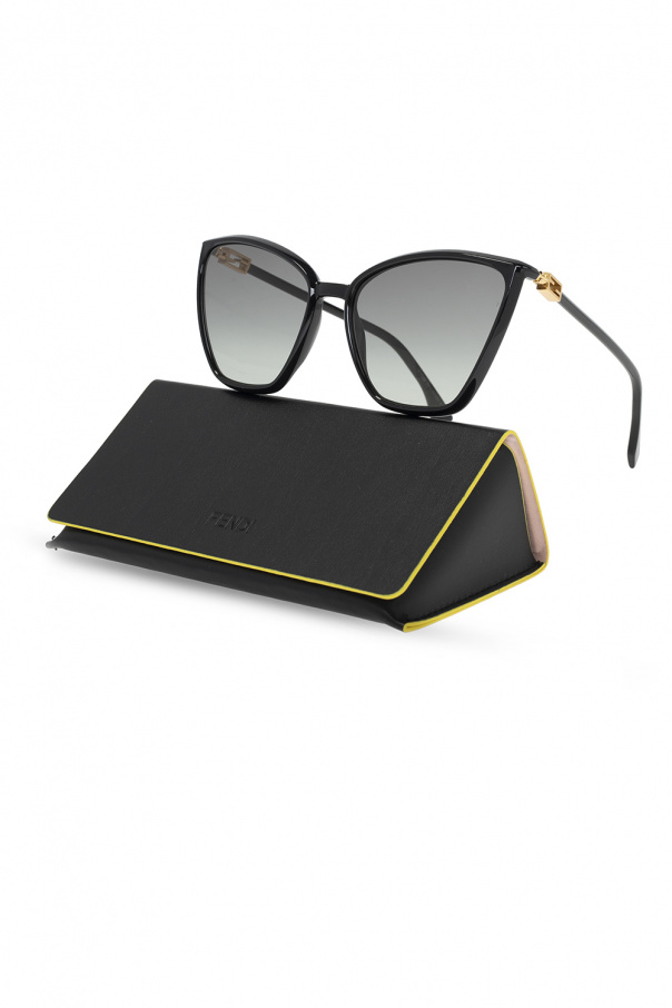 Fendi sunglasses shield with logo