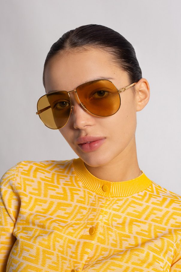 Fendi Ray-Ban tinted square-frame sunglasses