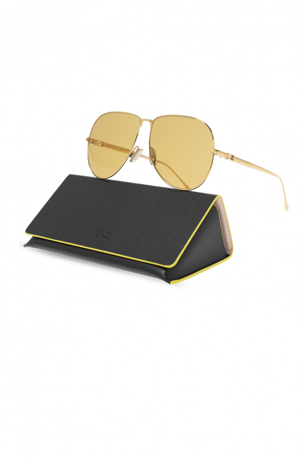 Fendi Valentino Eyewear VLogo rectangle-frame sunglasses
