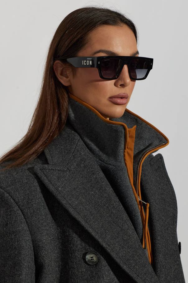 Dsquared2 Gafas de sol Dsquared2 de montura grande y rectangular con perfil marcado