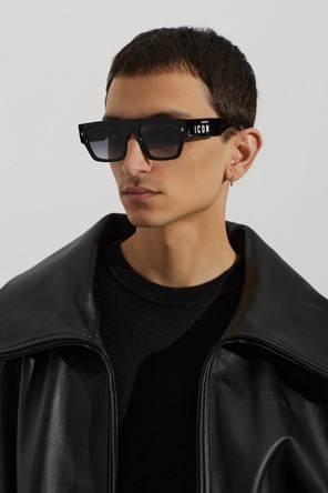 Dsquared2 Gafas de sol Dsquared2 de montura grande y rectangular con perfil marcado