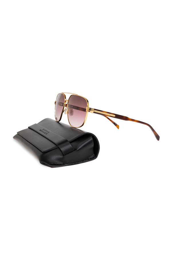 Isabel Marant Gafas de sol de Isabel Marant con montura dorada de gran tamaño y diseño cuadrado-aviador