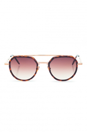 studded oval-frame sunglasses