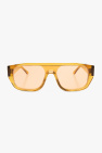 logo square-frame sunglasses Schwarz