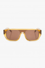 square-frame tinted aviator sunglasses
