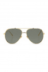 Linda Farrow ‘Newman’ white sunglasses