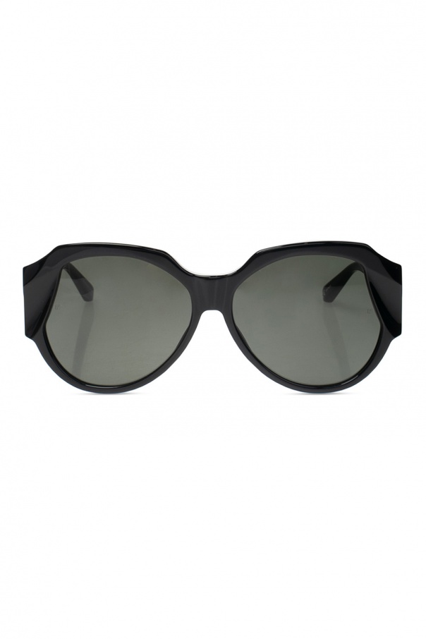 Linda Farrow Logo Blue sunglasses