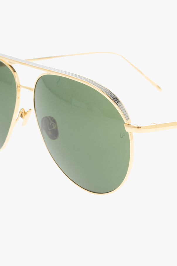 Linda Farrow tinted square-frame sunglasses Silber