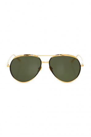 Versace Kids glitter-detail round-frame sunglasses