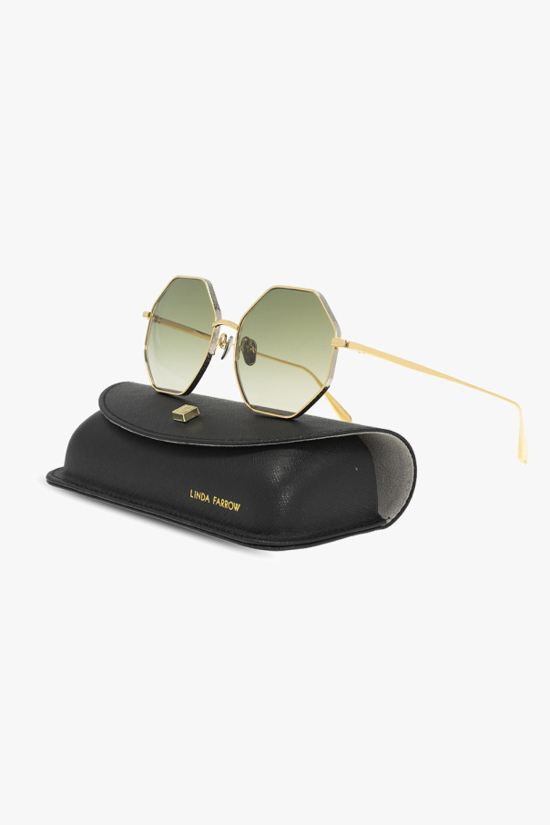 Linda Farrow Race sunglasses with case