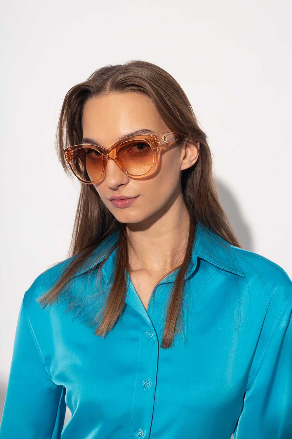 Linda Farrow Gucci Gucci Gg0854sk Havana Sunglasses