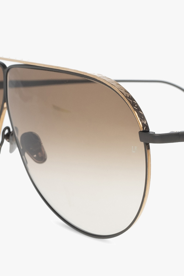 Linda Farrow ‘Hura’ marbled-effect sunglasses