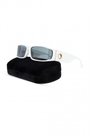 Linda Farrow Green-embossed Moontower sunglasses