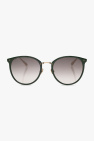 Lacoste round lens sunglasses in gold tone
