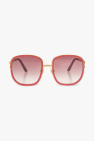square half-frame sunglasses