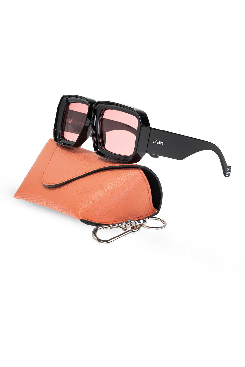 Screen Rectangular Sunglasses in Pink - Loewe
