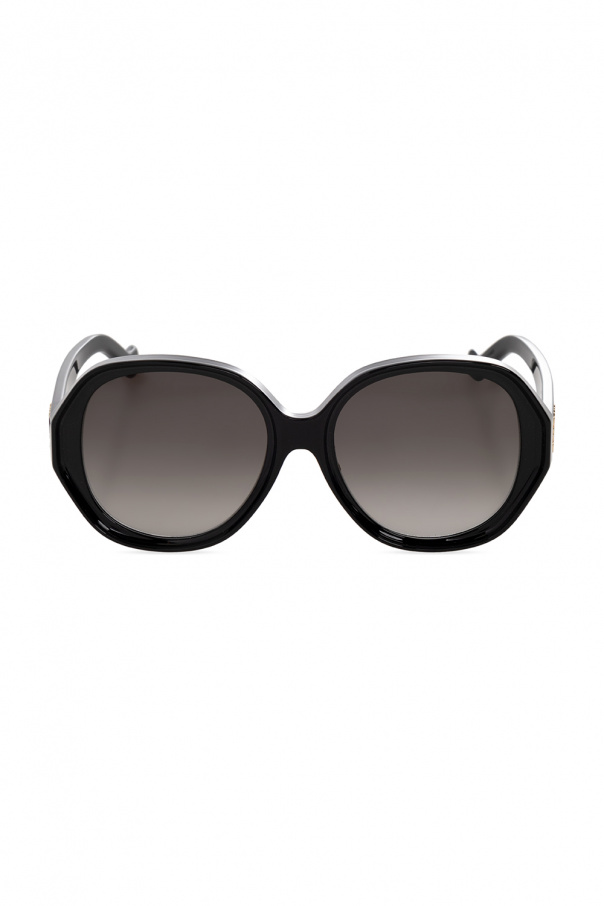 Loewe miu miu eyewear crystal embellished rectangle frame sunglasses item