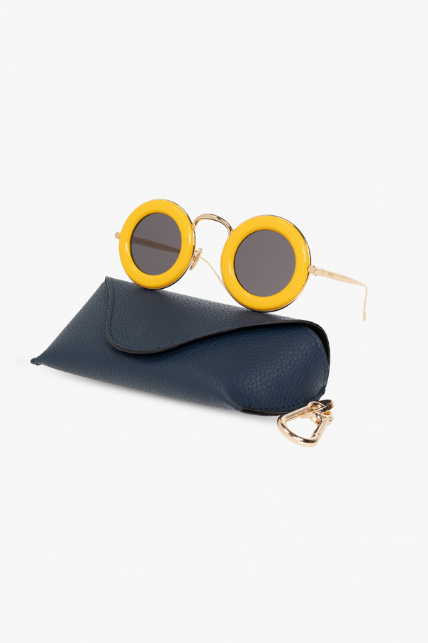 Loewe FF 0355 S ZI9 66 Transparent Teal Sunglasses Blue Lens