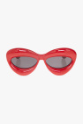 layered round frame sunglasses