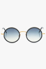 Chopard Eyewear engraved-tip cat-eye Brown sunglasses