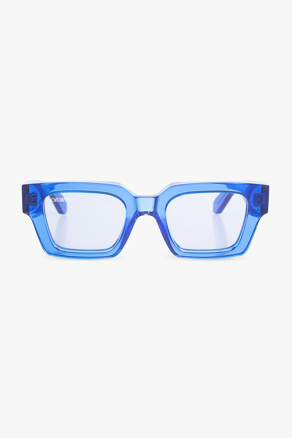OFF-WHITE Sunglasses Virgil Rectangular Frame Transparent Blue