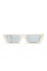 Michael Kors logo-engraved square-frame sunglasses Braun