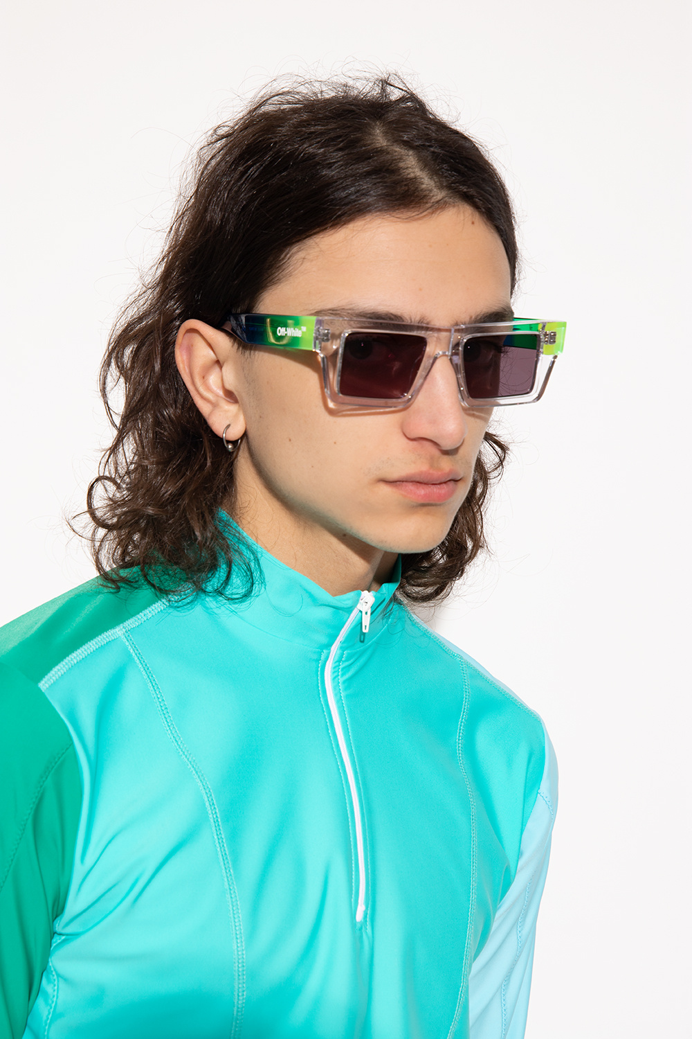 Buy Off-White Nassau Square Frame Sunglasses 'Havana Green' -  OERI017C99PLA0016055