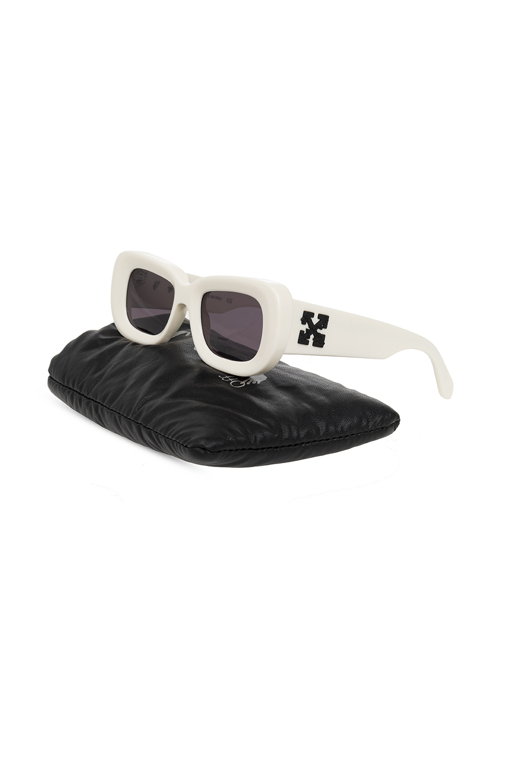 Off-White Vulcanite Sunglasses in translucent| Designer Sunglasses