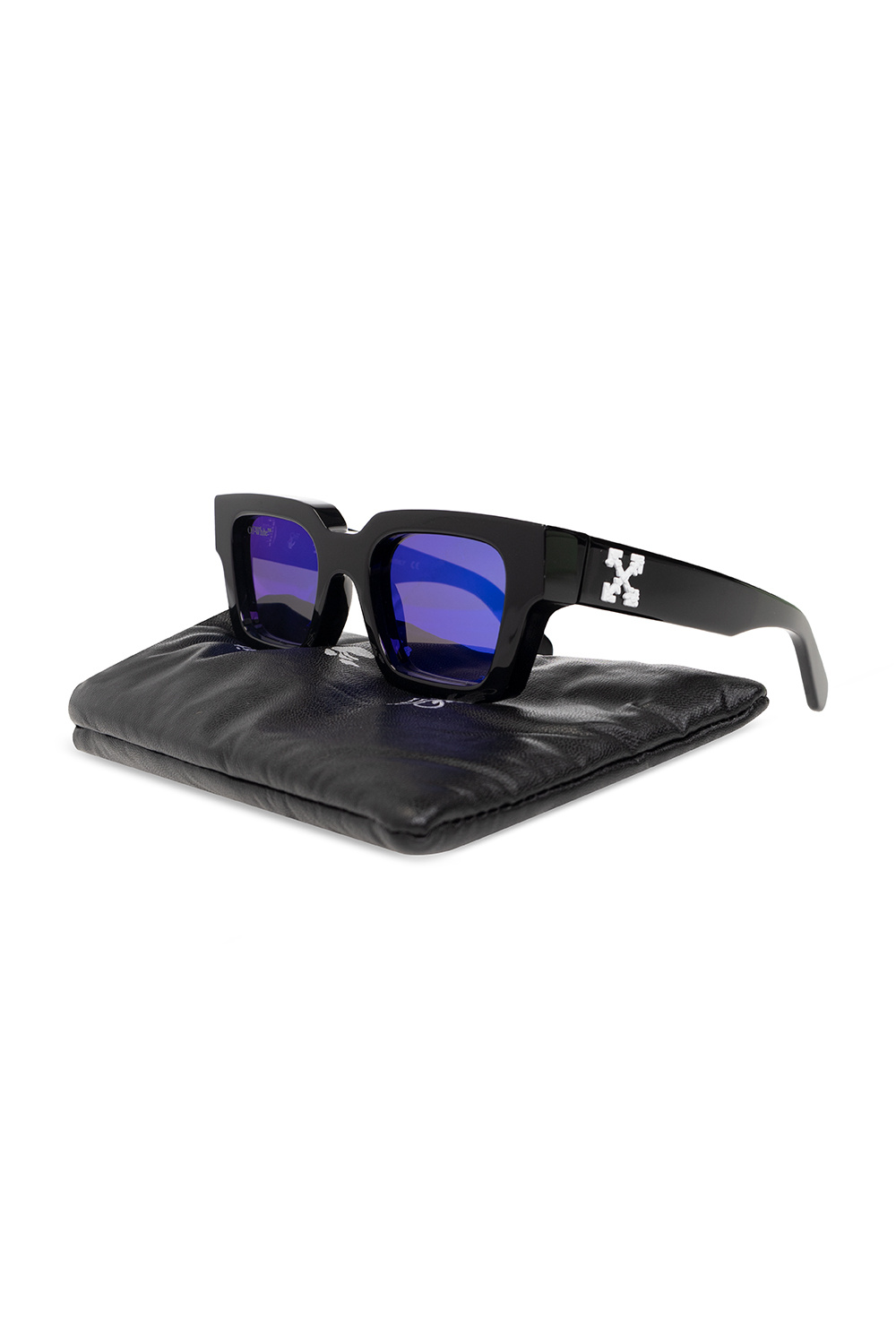 Buy Off-White Virgil Sunglasses 'Black/Blue' - OERI008C99PLA0021045