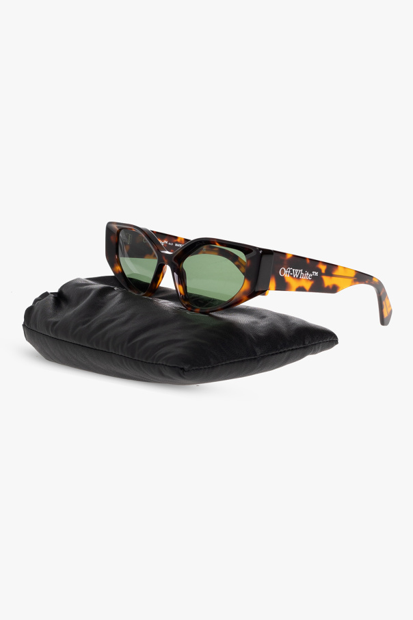 Off-White: Memphis havana brown sunglasses