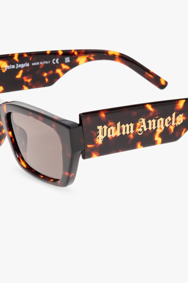 Palm Angels My Accessories London square sunglasses in brown with gold frame