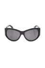 rbede round retro sunglasses in crystal