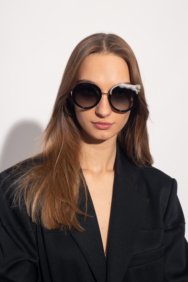 Anna Karin Karlsson Okulary przeciwsłoneczne ‘Rose Et La Roue Crystal’