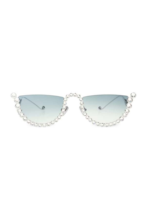 ‘half moon’ sunglasses od Floral Pattern Shirt