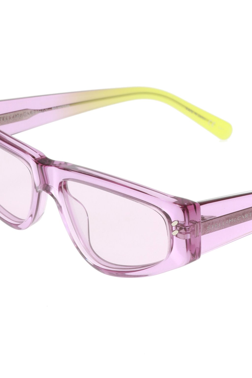 stella mccartney purple rectangle sunglasses