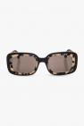 AJ Morgan angled cat eye sunglasses in black and gold
