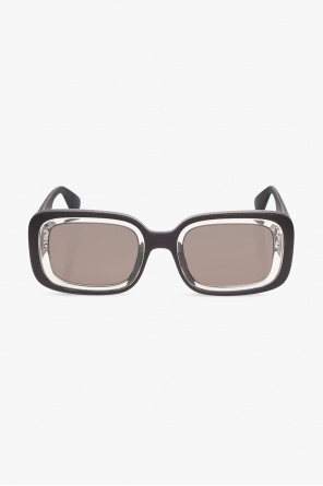 Zenya geometric-frame sunglasses Polarized Nero
