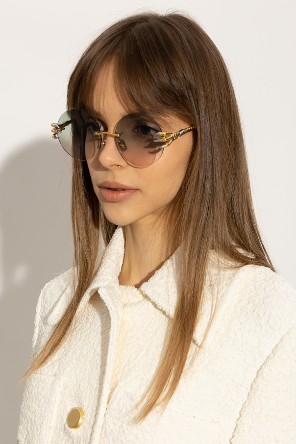 Anna Karin Karlsson ‘The Claw & The Nest Round’ Brushed sunglasses