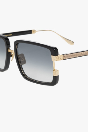 Cartier Eyewear Geometric-Frame Logo-Plaque Sunglasses