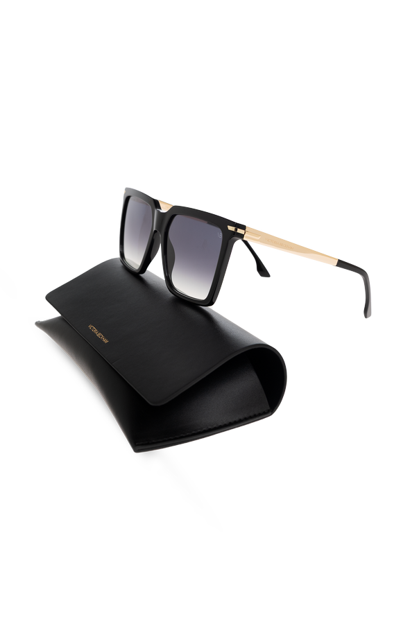 Victoria Beckham Gafas de sol grandes de forma rectangular con bordes ligeramente redondeados