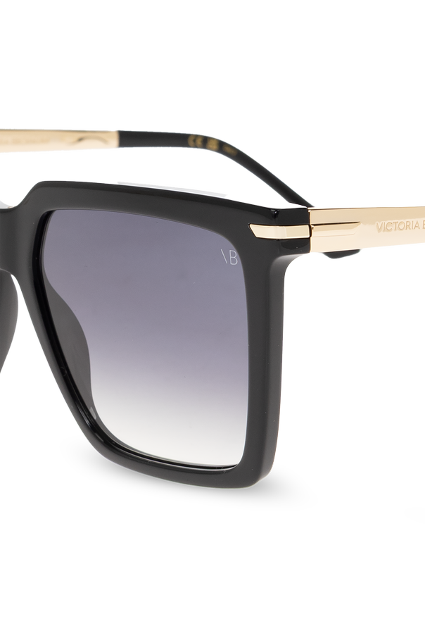 Victoria Beckham Gafas de sol grandes de forma rectangular con bordes ligeramente redondeados