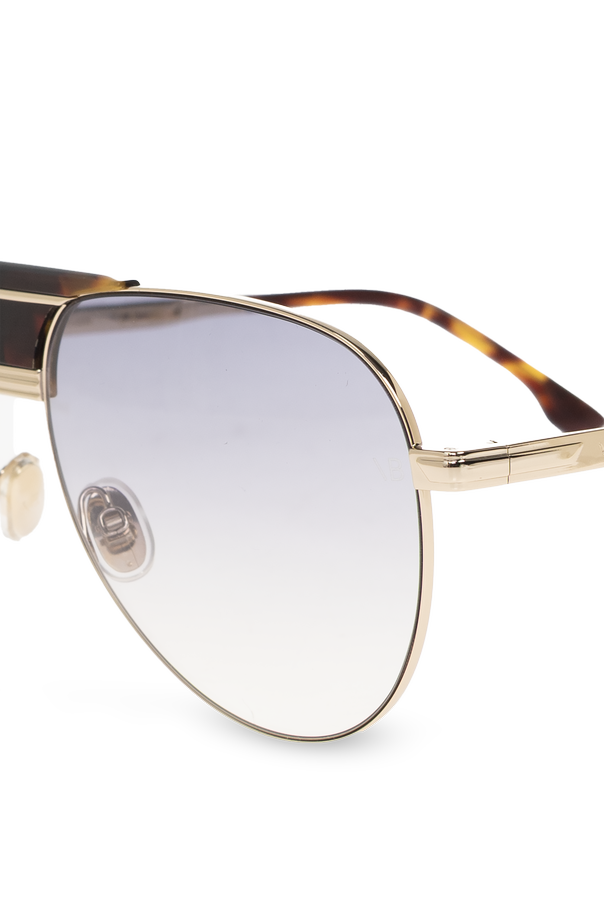 Victoria Beckham Gafas de sol de diseño fino tipo aviador