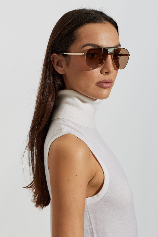 Victoria Beckham Pilot sunglasses with a slim metal frame