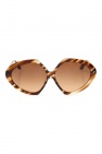 chunky rectangle frame sunglasses Braun